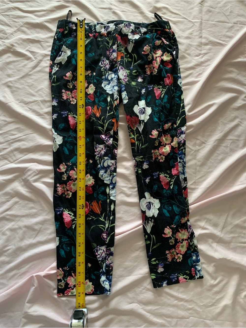Atmosphere Black Floral Print Pants size 8